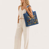 Dragonfly & Wildflower Quilted Tote Bag