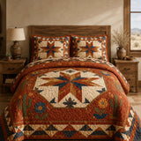 H.PAI Western Star Patchwork Quilted 3-Piece Bedding Set