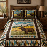 Elk Wilderness Quilted 3-Piece Bedding Set