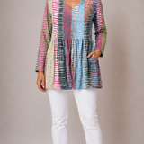 Long Blouse with V-Neck