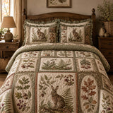 Woodland Rabbit Quilted 3-Piece Bedding Set