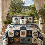 Vintage Cottage Floral Quilted 3-Piece Bedding Set