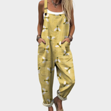 Comfortable printed dungarees