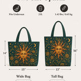 H.PAI Moonlit Raven Forest Quilted Tote Bag