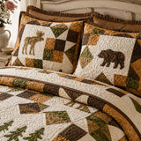 Woodland Wildlife Quilted 3-Piece Bedding Set