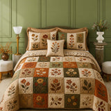 Autumn Botanical Quilted 3-Piece Bedding Set