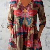 Long Blouse with V-Neck