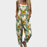 Comfortable printed dungarees