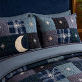 H.PAI Midnight Star Quilted 3-Piece Bedding Set