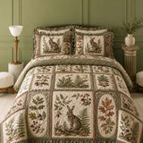 Woodland Rabbit Quilted 3-Piece Bedding Set