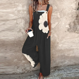Comfortable printed dungarees