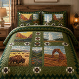 Rocky Mountain Wilderness Quilted 3-Piece Bedding Set