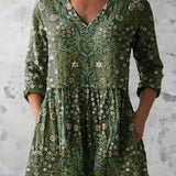 Long Blouse with V-Neck