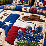 H.PAI Texas Western Quilted 3-Piece Bedding Set