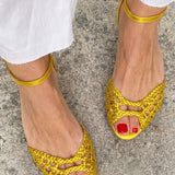 Gold Braided Sandals