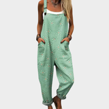 Comfortable printed dungarees
