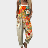 Comfortable printed dungarees