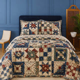 H.PAI Vintage Patchwork Quilted 3-Piece Bedding Set