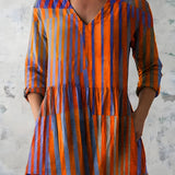 Long Blouse with V-Neck