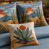 H.PAI Desert Horse Landscape Quilted 3-Piece Bedding Set