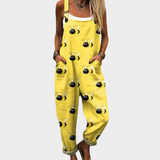 Comfortable printed dungarees