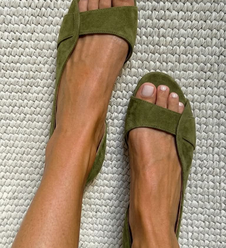 Suede Slingback Sandals