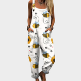 Comfortable printed dungarees