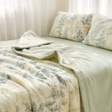 Botanical Floral 100% Cotton 4-Piece Summer Bedding Set