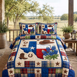 H.PAI Texas Western Quilted 3-Piece Bedding Set