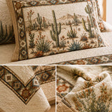 H.PAI Desert Cactus Quilted 3-Piece Bedding Set