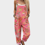Comfortable printed dungarees