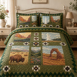Rocky Mountain Wilderness Quilted 3-Piece Bedding Set