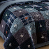 H.PAI Midnight Star Quilted 3-Piece Bedding Set