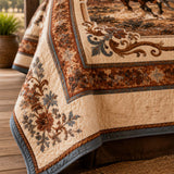 H.PAI Equestrian Horse Patchwork Quilted 3-Piece Bedding Set