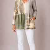 Long Blouse with V-Neck
