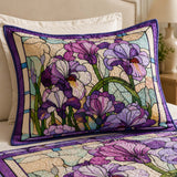 H.PAI Purple Iris Quilted 3-Piece Bedding Set