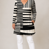 Long Blouse with V-Neck