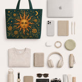 H.PAI Moonlit Raven Forest Quilted Tote Bag