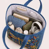 Dragonfly & Wildflower Quilted Tote Bag