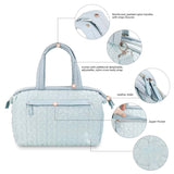Multifunctional Quilted Baby Diaper Bag – Attractive Padded Tote Bag; Includes A Crossbody Strap