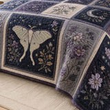 Luna Moth Quilted 3-Piece Bedding Set