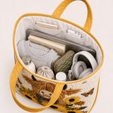 Butterfly Bow Highland Cow Quilted Tote Bag