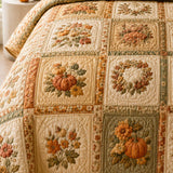 H.PAI Pumpkin Harvest Quilted 3-Piece Bedding Set