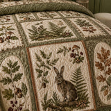 Woodland Rabbit Quilted 3-Piece Bedding Set