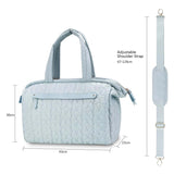 Multifunctional Quilted Baby Diaper Bag – Attractive Padded Tote Bag; Includes A Crossbody Strap