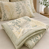 Botanical Floral 100% Cotton 4-Piece Summer Bedding Set