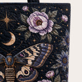 H.PAI Celestial Moth & Moon Floral Quilted Tote Bag