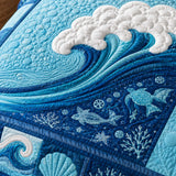 H.PAI Ocean Wave Quilted 3-Piece Bedding Set