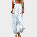 Comfortable printed dungarees