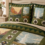 Rocky Mountain Wilderness Quilted 3-Piece Bedding Set